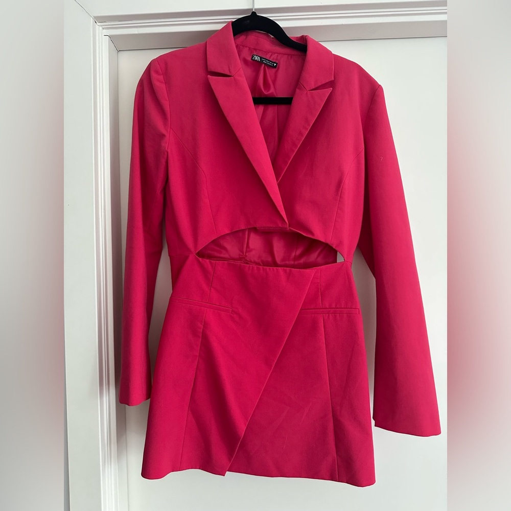 Zara Pink Women's Blazer Dress